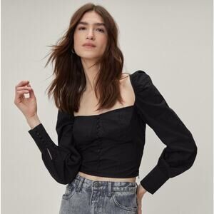 Nasty Gal Y2K style Baby Crop Top Womens Size 8 goth whimsigoth grunge formal